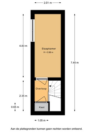 Floorplan - Hubert Duyfhuysstraat 70, 3553 VX Utrecht